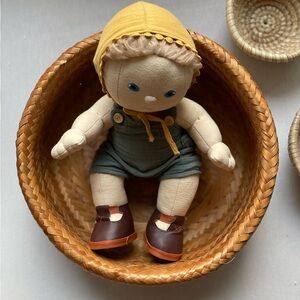 Cocovillage Doll with Yellow Hat and Brown Shoes